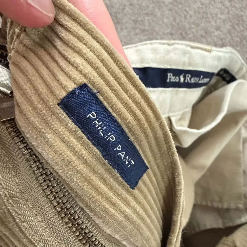 Polo Ralph Lauren‎ Corduroy Pants Mens 36x32 Tan PHLP Straight Fit EUC